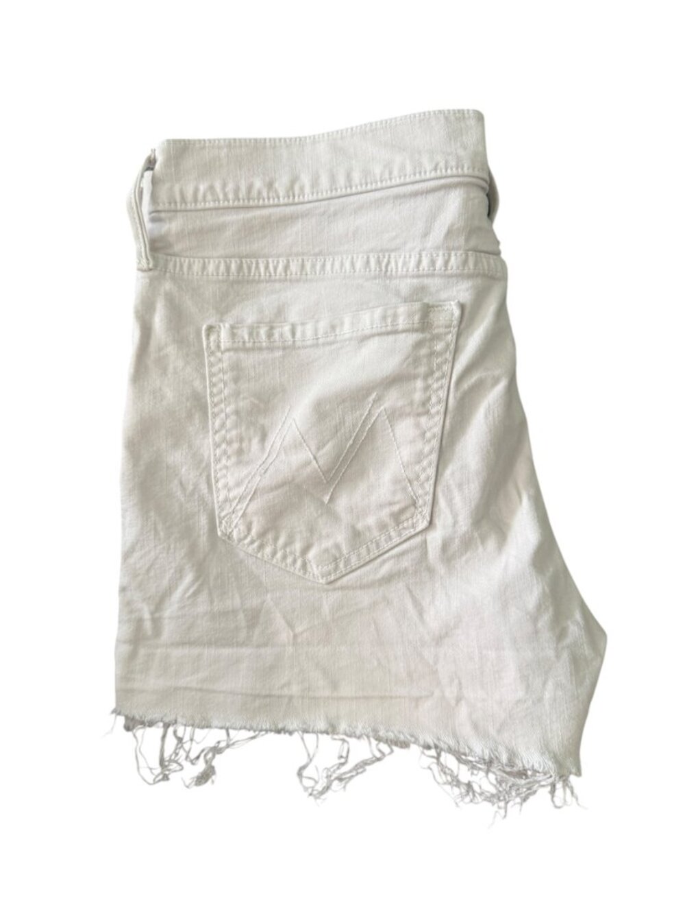 MOTHER The Dutchie Fray Shorts So Far Gone -Cream- 28- Medium Rise - Picture 4 of 11